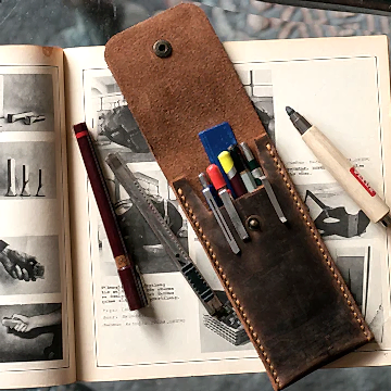 el yapımı deri kalemlik