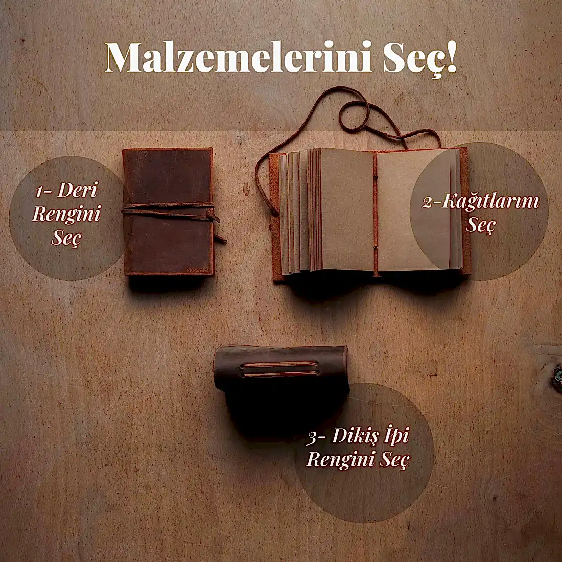Evde Kendi Hikayeni Tasarla: Deri Defter Yapımı / Defter Kiti