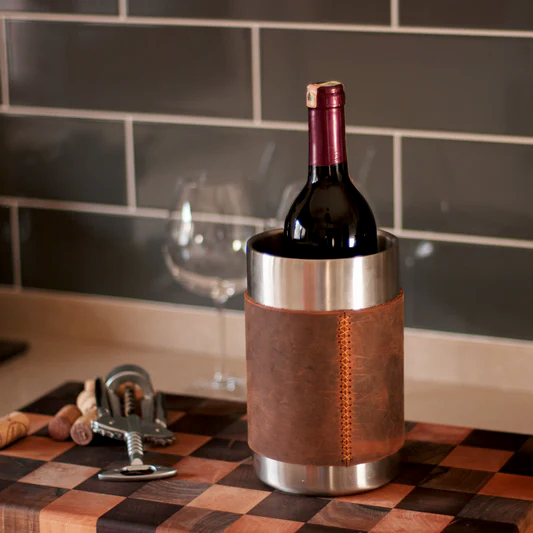 Deri Kaplı Şarap Soğutucu