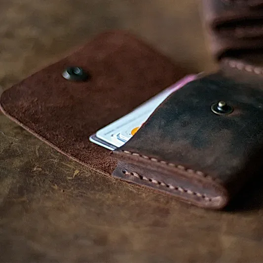 el yapımı deri kartlık cüzdan