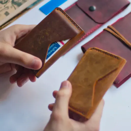 el yapımı deri kartlık cüzdan